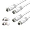 RFAdapter Short Coaxial Cable, 2 Pack 1ft Coaxial Cable, RG6