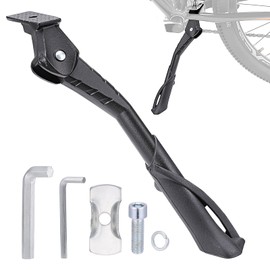 Hejo Bike Kickstand, Height Adjustable Bike Stand Kick, Stable Universal Bicycle Kickstand 24-29 Inches for Mountain Bike, Road Bike, Bicycle (Thickened Single Hole Model)