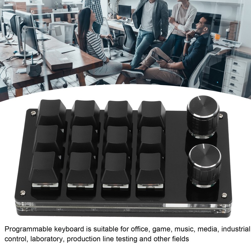 One Handed Macro Mechanical Keyboard 12 Key Multifunction DIY Programmable