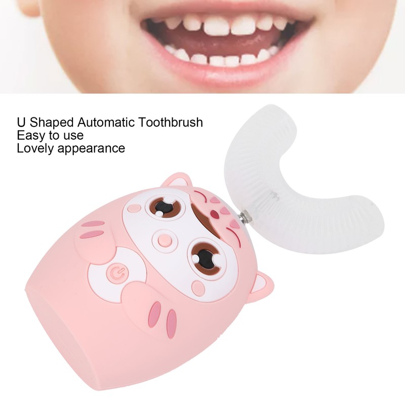 U Shaped Automatic Toothbrush Cartoon Ultrasonic Toothbrush Oral Cleaning Brush
