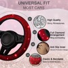 NBTEPEM 30 Pcs Red Bling Car Accessories Set for Women,
