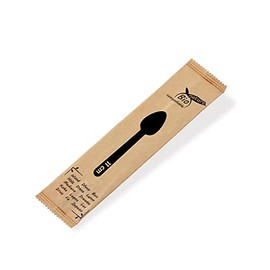 VEPATIM 100 Disposable Wooden Coffee Spoons Individually Hygienically Packed 11 cm
