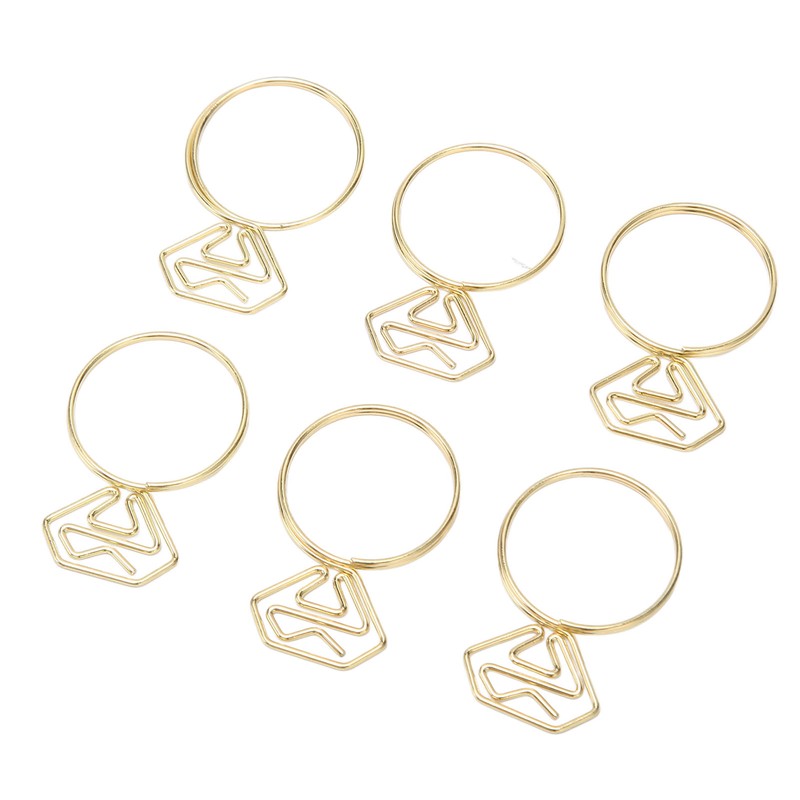 80pcs Ring Shape Paper Clips Rustproof Multifunction Multifunction with Clear
