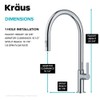 KRAUS Oletto High-Arc Single Handle Pull-Down Kitchen Faucet in Chrome,