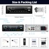 1 DIN Car Radio with Bluetooth, Single DIN Media Player