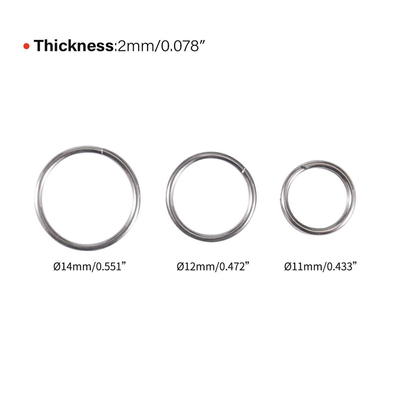 [MecArmy] CH8 Titanium Key Ring Split Ring, Titanium Keychain, Non-Magnetic