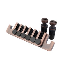 Guyker Guitar TP-6 Bridge Stop Bar - Vintage 70's Bridges Tailpiece with Studs and Inserts Replacement Compatible with LP Les Paul SG ES 6 String Electric Guitar(Bronze)
