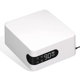 CHRISTINE SHELLY UV LED 96W Nail Lamp, Professional Nail Dryer Sparkly Gel Polish Light with 4 Timer Setting, Plug-in Quick Dry Curing Lamp with Display Auto Sensor for Salon & Home, White