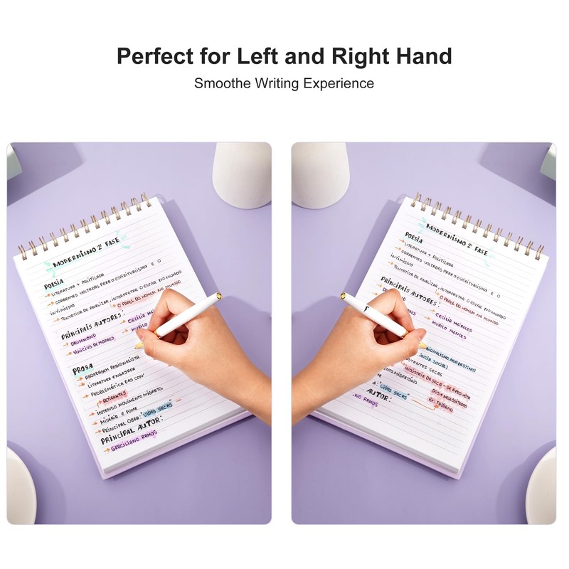 Yoment Top Spiral Notebook, Hardcover Steno Pads, 240 Pages Top