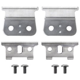 SUNJCO 2 Pack Replacement T Outliner Blades with Screws for Andis t-outliner G/GO/GTO/GTX and for Headliner LS2 / LS3