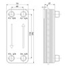 Stainless Steel Plate Heat Exchanger B3-12-12 with 4 x 3/4