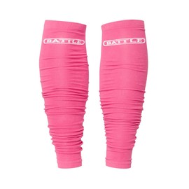 Battle Sports Long Scrunch Football Sock Sleeve, Extra Long Sport Calf Sleeve for Men & Boys (Adult S/M, Pink)
