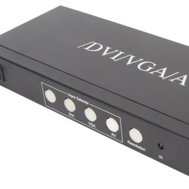Multi Video Format to SDI Converter HD 3G SDI 1080P60 HD Multimedia Interface DVI VGA AV to SDI Converter 100‑240V US Plug
