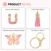 SUIKIHUM Initial Letter Keychains, (10.5cm/4.13" Mini Letter Butterfly KeyChain) Resin