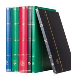 Lighthouse Hardcover Stamp Album Stockbook with 16 Black Pages, Blue, LS4/8