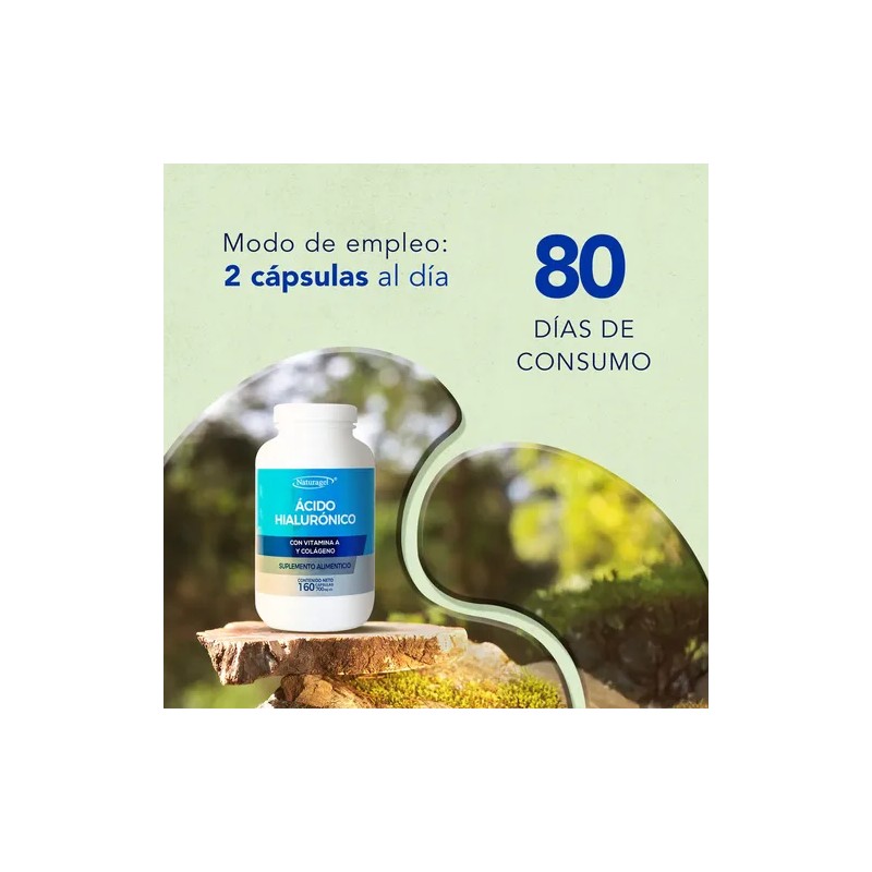 Suplemento en cápsulas Naturagel Suplementos Alimenticios Ácido Hialurónico x 700mg