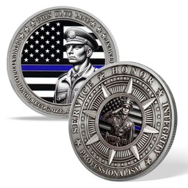 AtSKnSK Saint Michael Police Prayer Coin Patron Saint of Police Officers Police Law Enforcement Challenge Coin (Salute Police, 1)