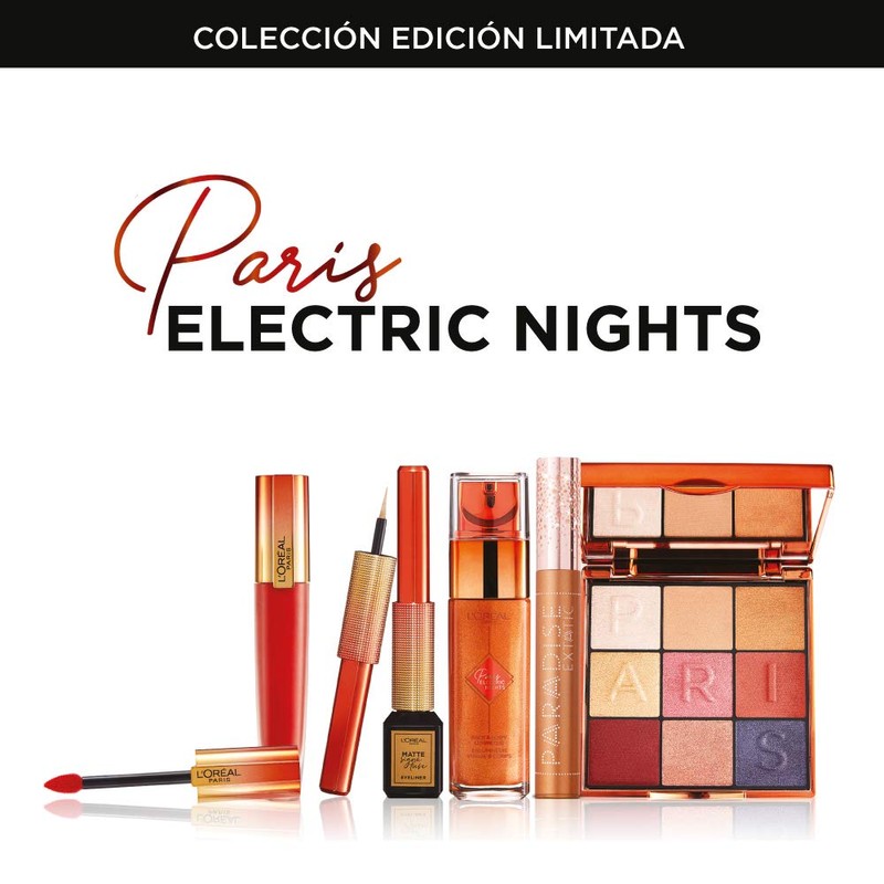 L'Oréal Paris Electric Nights Lidschatten-Palette, 9 Farben, elektrisch, mehrfarbig