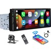 UNITOPSCI Single Din Touchscreen Car Stereo with Wireless Apple CarPlay