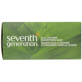 Seventh Generation, Drawstring Kitchen Trash Bags 13 gal, 20 count