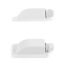 QWORK® 1 x Roof Duct IP68 Waterproof ABS Solar 1 Compartment Cable Guide for Solar Satellite Air Conditioning Caravan Boat White