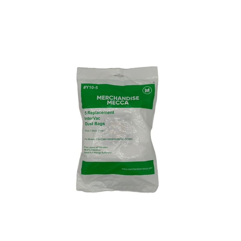 Premium Replacement Y10 Bags for Intervac Models CS-6, CS-8 &
