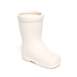 Baker Ross AG273 Wellington Boot Ceramic Flowerpots (Pack of 2) for Kids To Decorate