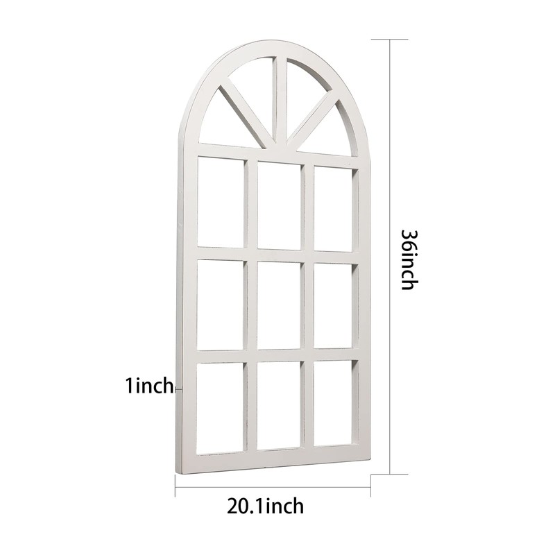 Sintosin Farmhouse Window Frame Wall Decor Living Room 36" x