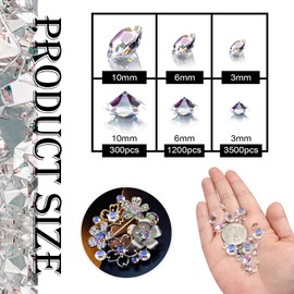 TOAOB 3600pcs Clear Crystals Diamond Shaped Acrylic 4.5mm 6mm 12mm for Table Decoration Wedding Table Decoration Sprinkle Crystals Diamonds