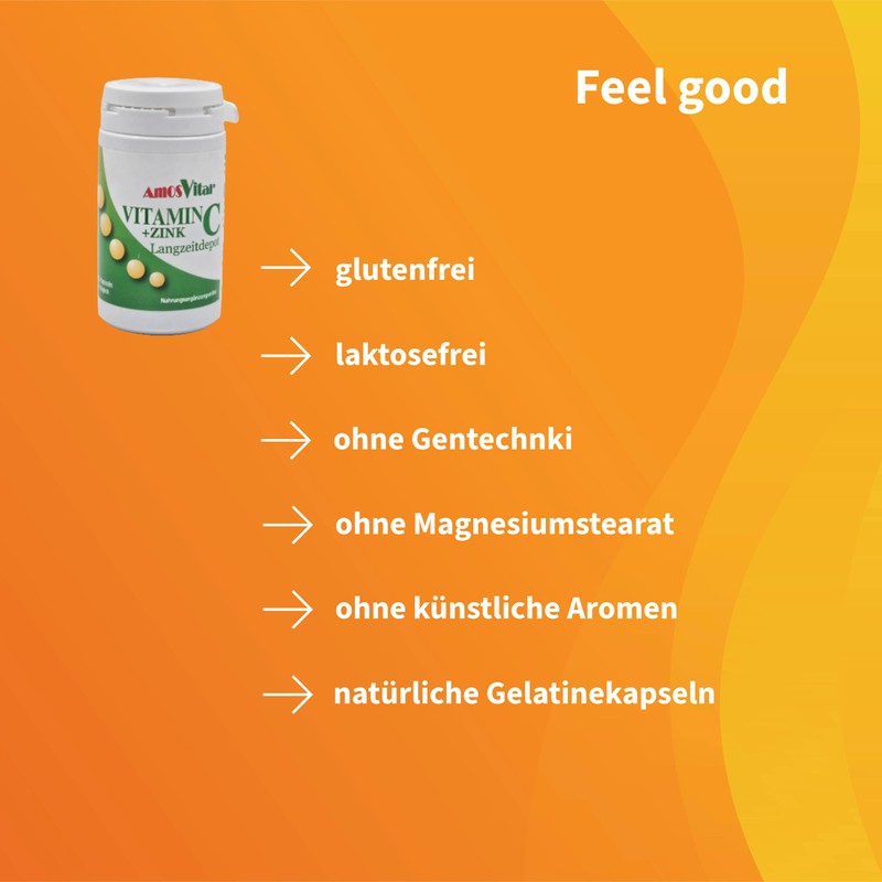 Amosvital AMOSVITAL Vitamin C + Zink Langzeitdepot Kapseln (3)