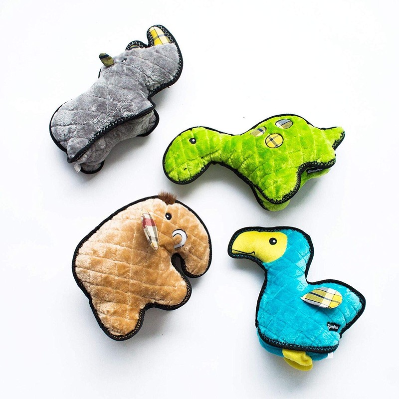 ZippyPaws ZP848 Grunterz Ronny Rhino Squeak Toy, Black