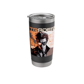 Trader Dad Crypto Trading Bruh Profits Luck Tech Stainless Steel Insulated Tumbler