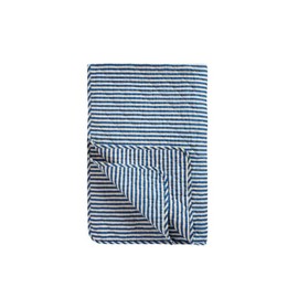 IB Laursen Quilt m/Offwhite und blauen Streifen
