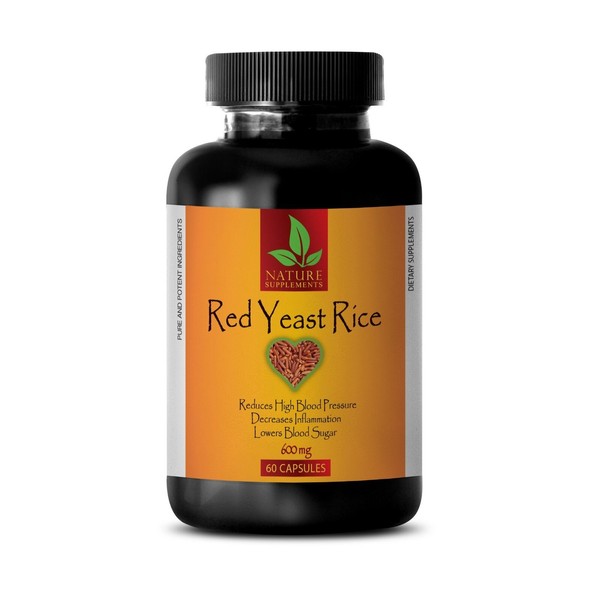 blood pressure support - Organic Red Yeast Rice 600mg - cholesterol supplement