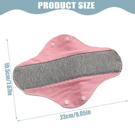 JAWUZ Pack of 4 Washable Panty Liners, Cotton Absorbent Graphene Materials for Menstruation, Prevents Urine Loss, a