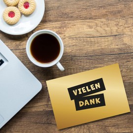 6 Premium Thank You Cards (Folding Cards) 12 x 18 cm with 6 Elegant Envelopes, Thank You, Cards, Thank You Cards, Wedding, Birth, Baby, Christening, Farewell, Birthday, Anniversary