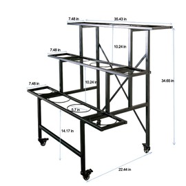 Zhongma 3 Tier Metal Flower Display Stand Frame