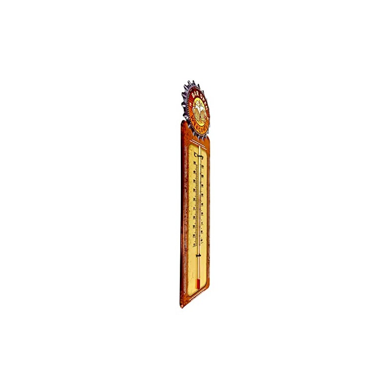 Crispe Analogue Indoor/Outdoor Thermometer 'Bar Open' Metal 45 x 12
