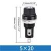 Screw Cap Panel Mounted Fuse Holder Socket 5x20mm AC 250V