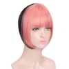 Clip in Bangs Straight mixed colour Fringe Hair Patch Synthetic