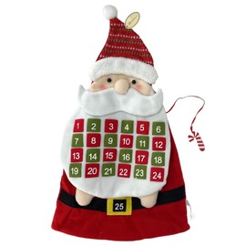 Santa Claus Fabric Christmas Advent Countdown Calendar 24 Inch