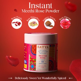 Satya Blends Rose Seasoning 2.12 Oz - Rose & Sweet Flavor 3 Spice Blend - Vegan, Low Sodium Sweet Seasoning for Dessert/Fruits - Gluten & Dye Free Authentic Indian Spices and Seasoning