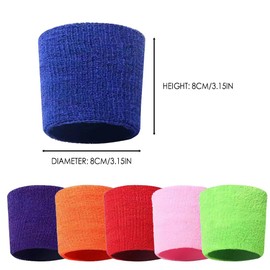 6pcs Sports Tennis Wristbands,Competitions Absorbent Sweatbands Sports Wristbands,Colored Elastic Cotton Sweat Bands,Absorbent Sports Wristbands For Sport,Running,Basketball