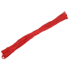 2mm/0.08inch Parachute Cord, Multi Function Paracord for Camping Fishing Tying Rope Strong Heavy Duty Camping Rope Tactical Parachute Cord Outdoor Gear Tent Rope (Red) (15M/50 Feet)