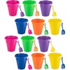 4E's Novelty 9" Large Sand Bucket with Shovel [12 Pack