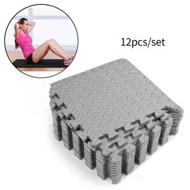12Pcs Flooring Gym Mats and Home Gym Floor Foam Floor Mats Exercise Mat Foam Flooring Tiles Interlocking Floor Mats