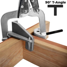 JointMaster Pro, 90 Degree Angle Clamp, Throat Depth: 3.5", Max Clamp Capacity: 1.57″, Max Pass-Through Capacity: 2.0″, Overall Length: 11", T-Joint Clamp Tool, Quick-release, PK114