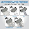 WEAQUA High Pressure Shower Head 2 PACK - 5 Spray