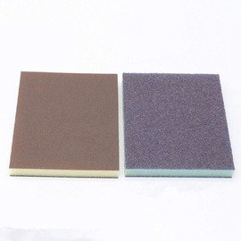 MACHSWON 4 PCS Abrasive Sanding Sponge Blocks Pad Sandpaper 220 Grit Flexible Sandpaper Block Sponge Sand Block Wet and Dry Sponge Sand Paper for Wood,Wall(Grey)