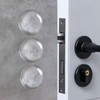 Clear Rubber Wall Bumper Guards, Self-Adhesive, Round, Set of 6,